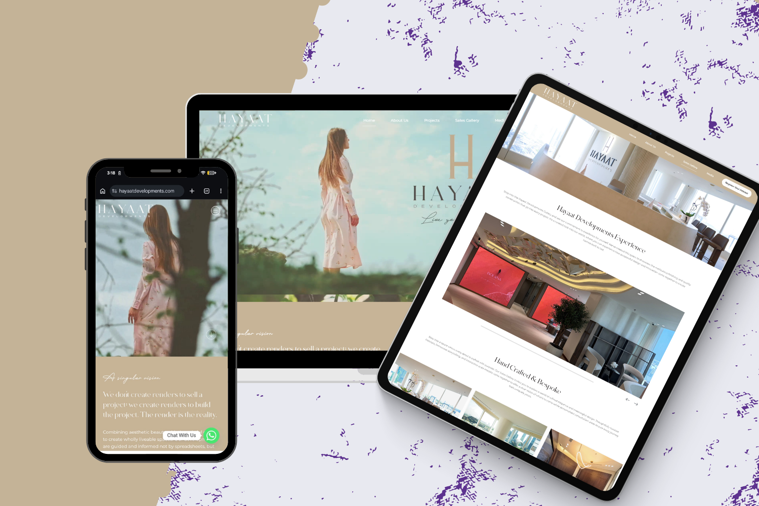 Hayaat Developments – Premium Real Estate Website, Dubai