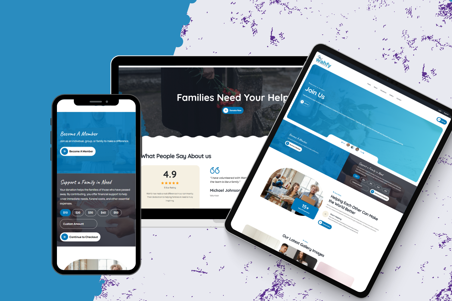 WAHFY – Custom Charity & Community Support SaaS Platform